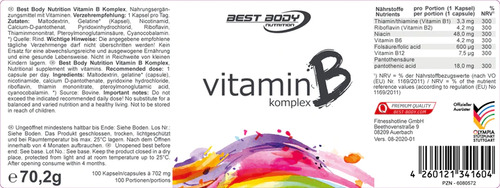 Best Body Nutrition Vitamin B Komplex 100 капсул 